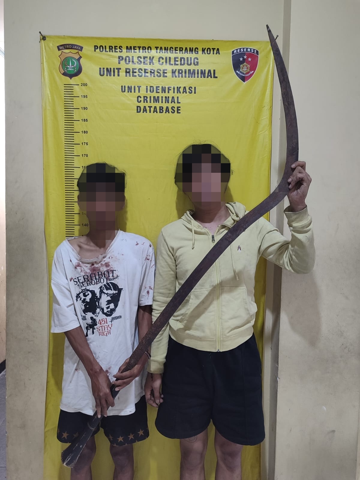 Patroli Resmob Polsek Ciledug Gagalkan Aksi Tawuran, Lima Pemuda Diciduk Membawa Sajam