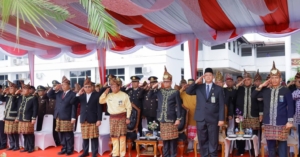 Peringati HUT ke 22, Jajaran Pemkab Oku Selatan Gelar Upacara Berikut Pawai Kirab
