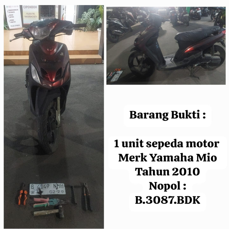 Ngamen Nyambi Incar Motor, Residivis Kambuhan Cipondoh Tangerang di Tangkap Polisi