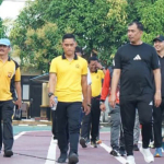 Bupati Abusama Olahraga Bersama Polres Oku Selatan Peringati Hari Bhayangkara ke80