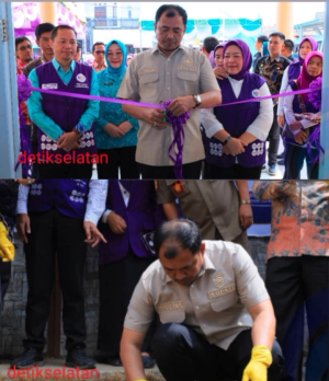 Peletakan Batu Pertama Bedah Rumah dan Launching Posyandu 6 SPM Kecamatan BPRRT di Lakukan Bupati Oku Selatan