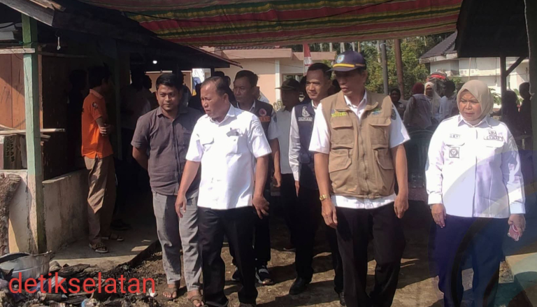Pemkab Oku Selatan Tinjau Langsung Korban Kebakaran di Desa Gunung Cahya Kecamatan Buay Rawan