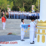 Prosesi Penurunan Bendera Merah Putih HUT RI Ke-81 di Lingkungan Pemkab Oku Selatan Berlangsung Khidmat